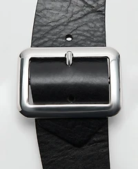 Mango Women's Leather Mixed Belt