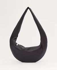 Mango Women's Oval Leather Shoulder Bag