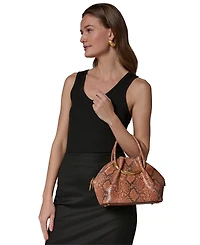 Donna Karan New York Oxford Medium Leather Satchel Bag