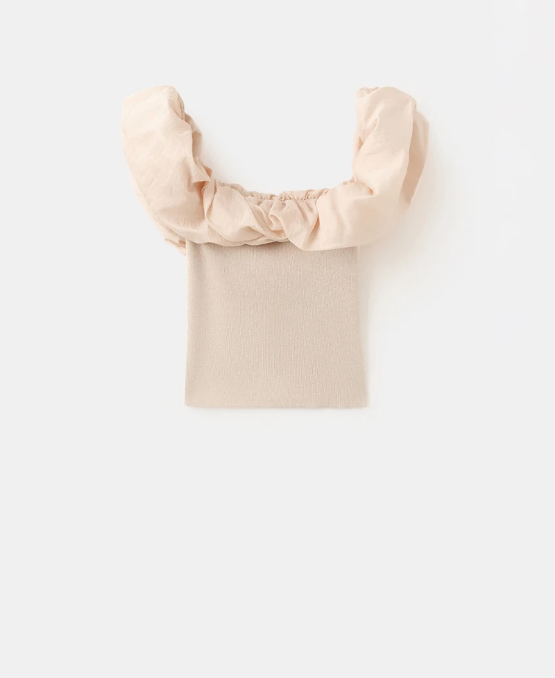 Mango Women's Strapless Knitted Top