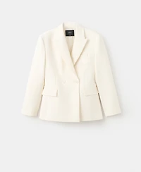 Mango Women's Fitted Double-Breasted Blazer