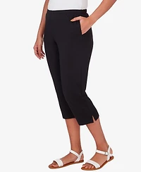 Ruby Rd. Petite Elastic Waist French Terry Capri