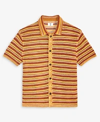 Mode of One Men's Relaxed-Fit Short-Sleeve Polo Sweater Shirt, Macy's Exclusive