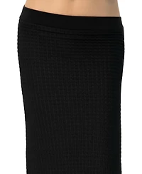Ivonne Women's Midi Knit Skirt with Side Slits