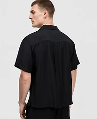 Mode of One Men's Short-Sleeve Relaxed-Fit Crinkled Shirt, Macy's Exclusive