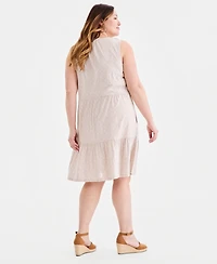 Style & Co Plus Sleeveless Tiered Tank Dress, Macy's Exclusive