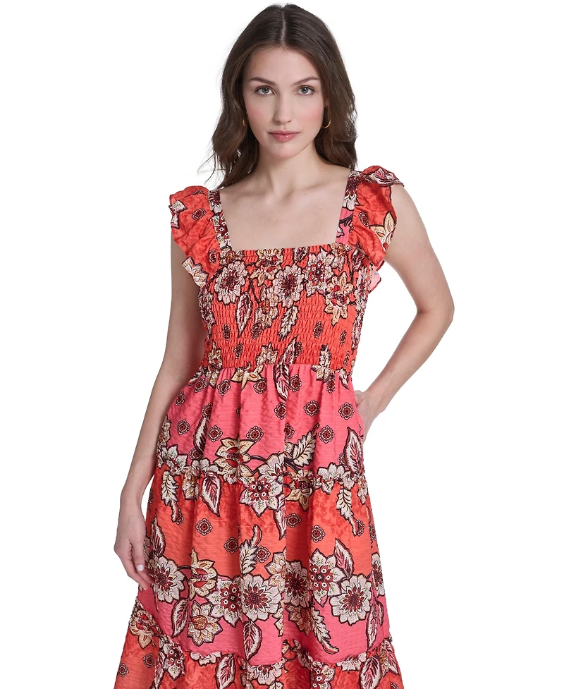 Vince Camuto Women's Square Neck Midi Dress
