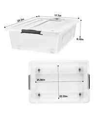 Sorbus 2 Pack 40qt Underbed Bins with Lids and Handles