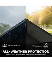 PawHut Dog Shade Shelter Outdoor, Dog House Outside with Canopy