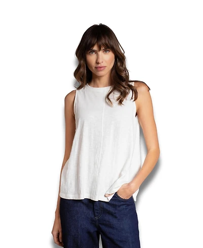 Celtic & Co. Women's Crew Neck Pleat Back Tank Top