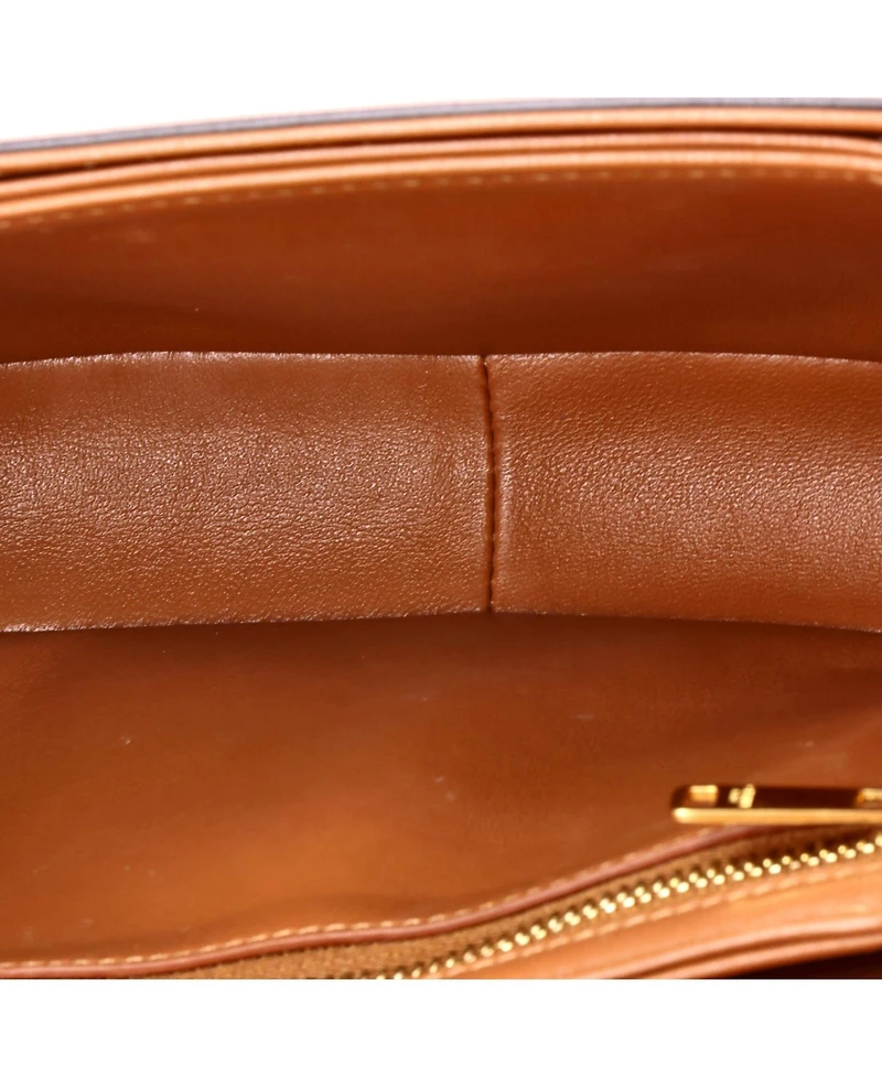 Pre-Owned Celine Teen Triomphe Shoulder Bag Canvas with Leather