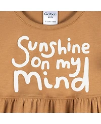 Gerber Toddler Girls 3-Piece T-Shirts and Shorts