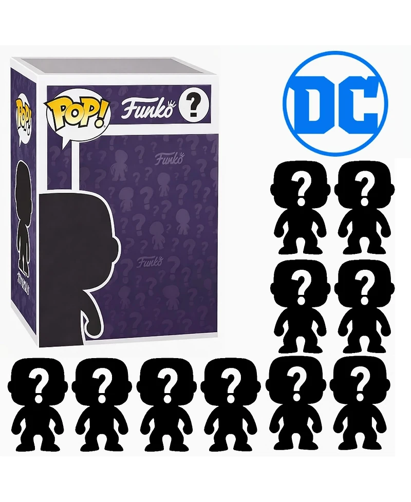 Funko Pack of 10 Surprise Mystery Dc Comics Pop! Randomly Selected