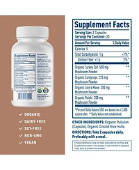 NativePath Mushroom Complex - Lions Mane, Turkey Tail, Cordyceps and Reishi - Immune Support and Brain Health - Usda 60 Caps