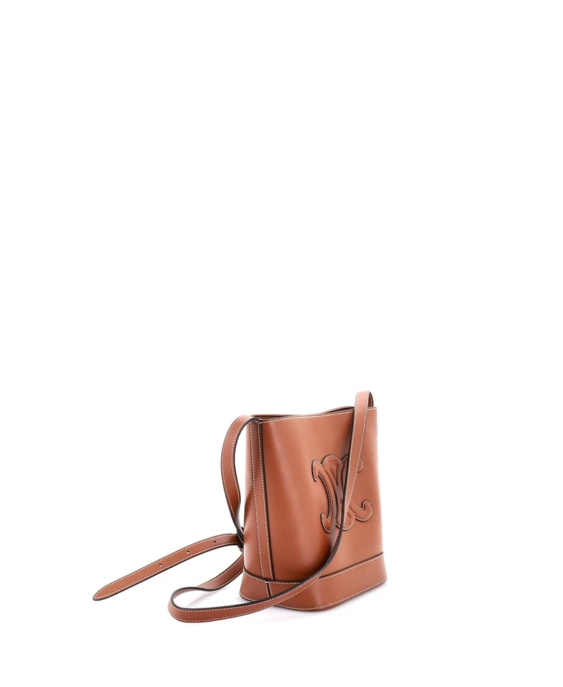 Pre-Owned Celine Small Cuir Triomphe Bucket Bag Leather