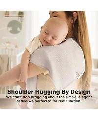 KeaBabies Kids 10-Pack Lyra Muslin Burp Cloths Boy, Girl, Soft Cotton Burping for Newborn 21"x10