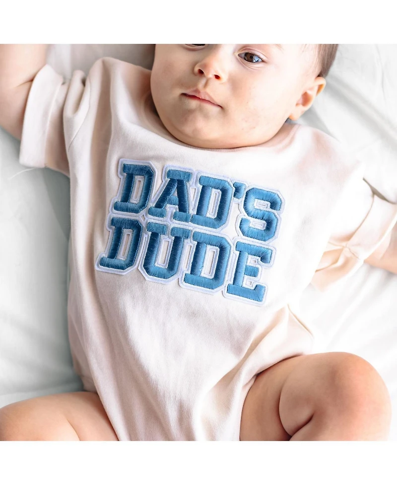 Sweet Wink Baby Boys Dad's Dude Patch Short Sleeve Romper