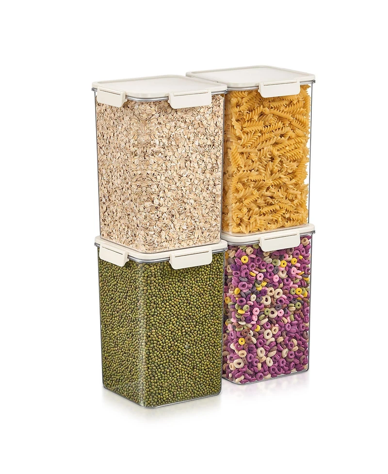 Sorbus Pack 4500ml/158.73oz Clear Stackable Airtight Food Storage Containers for Pantry, Rice, Pasta