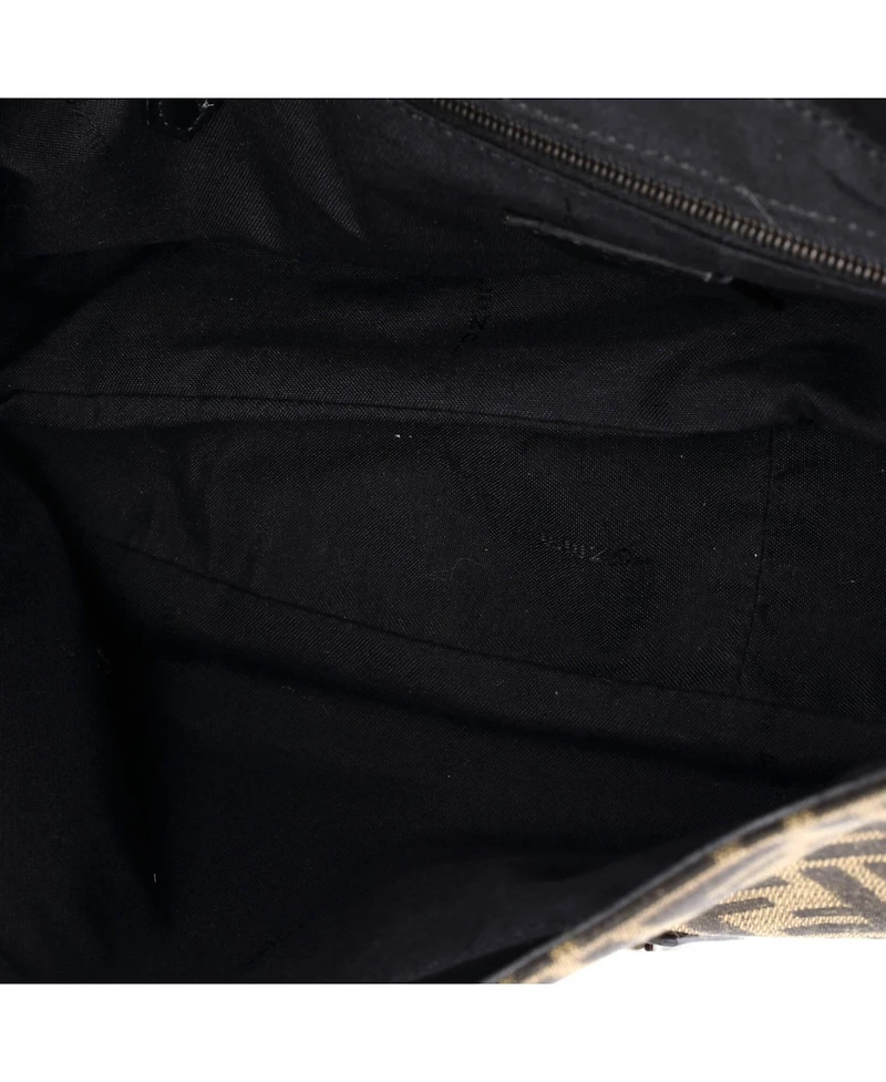 Pre-Owned Fendi Large Baguette Nm Bag Zucca Canvas with Leather