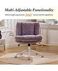 Rainsken Faux Fur Criss Cross Office Chair