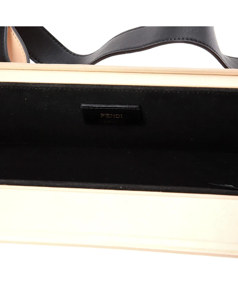 Pre-Owned Fendi Logo Horizontal Box Crossbody Bag Leather