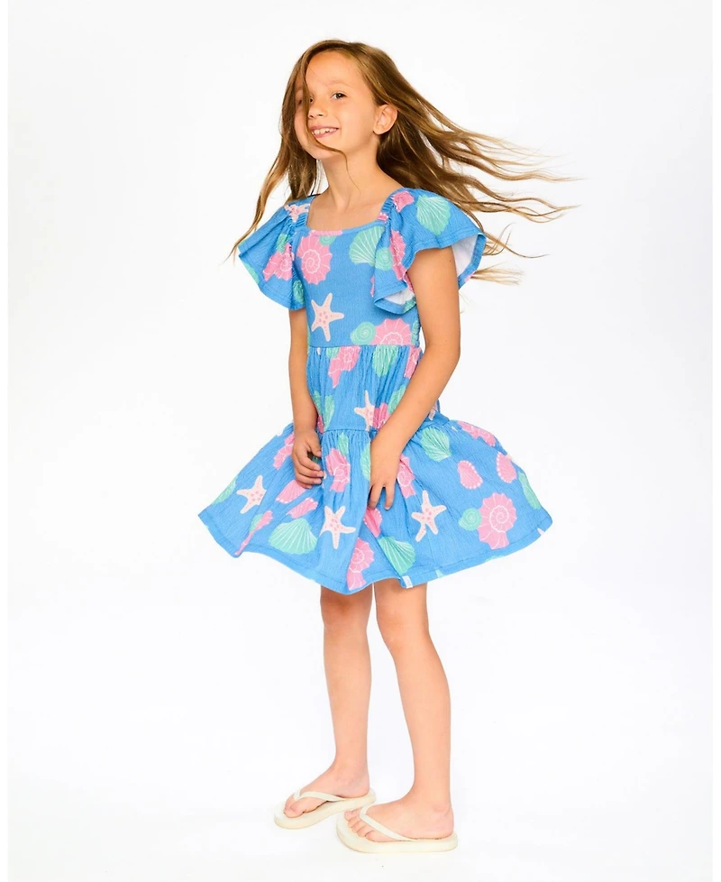 Deux par Deux Little Girls Crinkle Jersey Dress