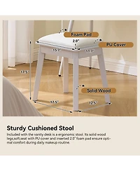 Rainsken Modern Makeup Vanity Desk