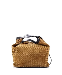 Pre-Owned Bottega Veneta Large Passenger Bag Intrecciato Suede