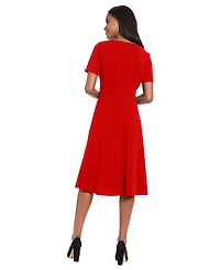 London Times Petite Short Sleeve Dress