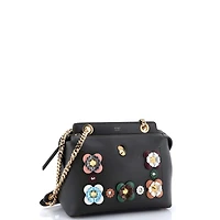 Pre-Owned Fendi Small Flowerland DotCom Convertible Satchel Embellished Leather