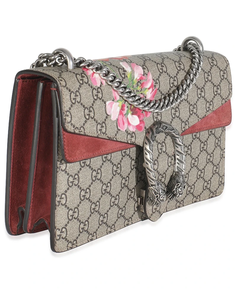 Pre-Owned Gucci Beige Multicolor Dry Rose Gg Supreme Canvas Blooms Medium Dionysus Bag