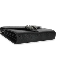 Pre-Owned Gucci Black Dollar Calfskin Dionysus Chain Wallet