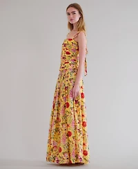 julia jordan Women's Square Neck Maxi Dress
