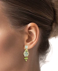 Lali Jewels Amethyst (1/2 ct. t.w.), Peridot (1/3 ct. t.w.) & Diamond (7/10 ct. t.w.) Earrings in 14k Yellow Gold