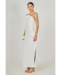 endless Rose Women's Haltered Sequins Maxi Dress