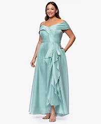 Xscape Plus Off-The-Shoulder Sleeveless Gown