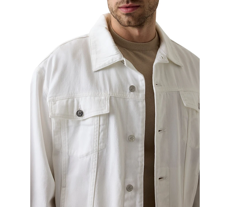 Guess Men's Regular-Fit Spread Collar Trucker Jacket