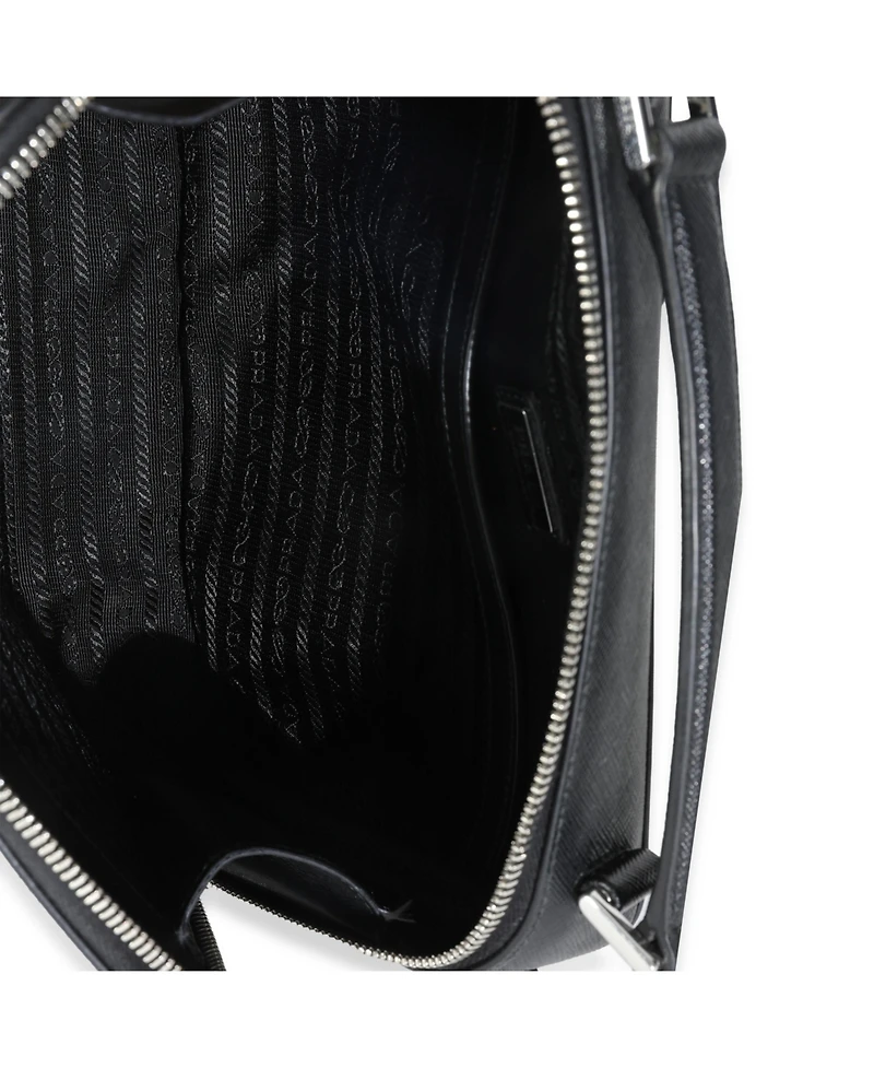 Pre-Owned Prada Black Saffiano Medium Brique Crossbody Bag