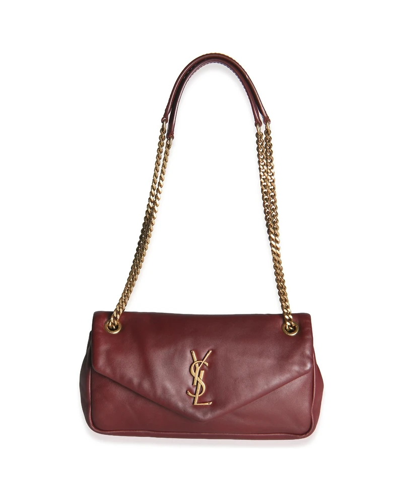 Pre-Owned Saint Laurent Deep Raspberry Smooth Lambskin Small Calypso Chain Bag