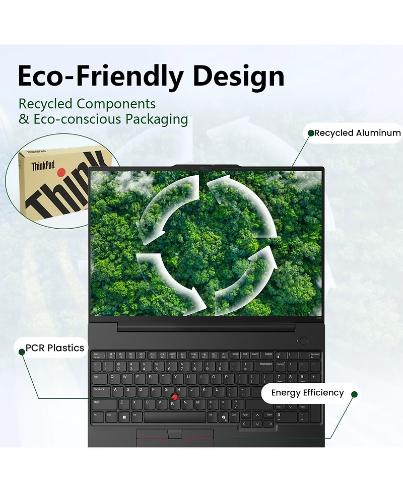 Lenovo ThinkPad E16 16" Traditional Laptop Intel Core Ultra 7 32GB Ram Intel Graphics 1TB Ssd Storage Windows 11 Pro 60Hz