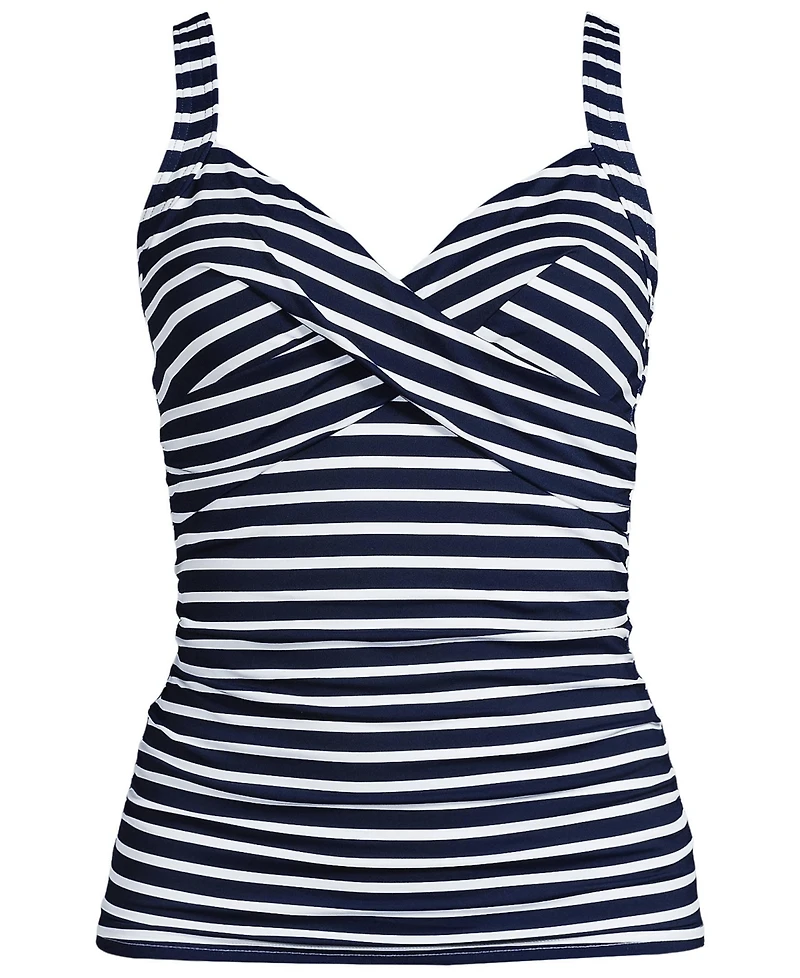 Lands' End Women's Dd-Cup Sweetheart Wrap Underwire Tankini Top
