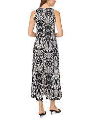 Msk Women's Sleeveless Crew Neck Keyhole Back Maxi Dress