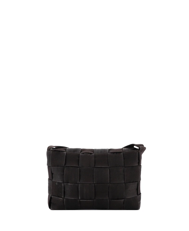 Pre-Owned Bottega Veneta Large Cassette Crossbody Bag Maxi Intrecciato Webbed Canvas