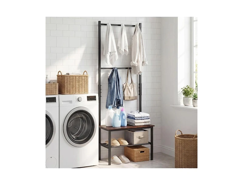 Slickblue Freestanding 3-in-1 Hall Tree with Bench and Hooks