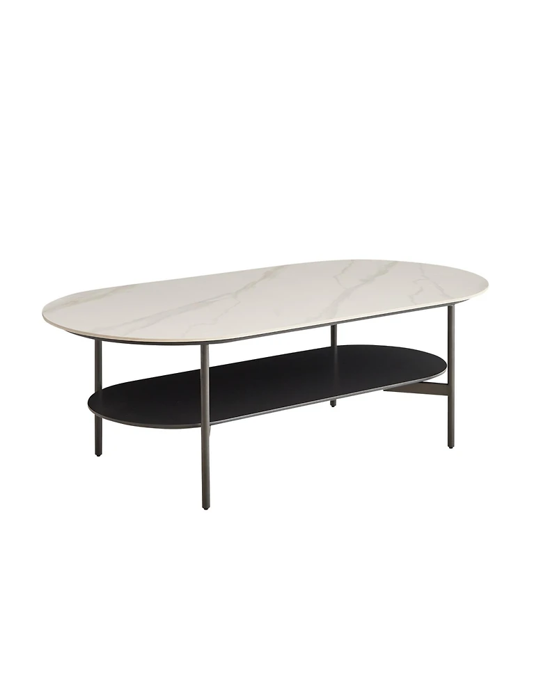 Rainsken Oval Double Layer Coffee Table