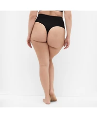 City Chic Women's Luxe Microfibre 3 Pack Hi Thong