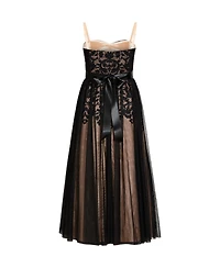 City Chic Plus Embroidered Tulle Maxi Dress
