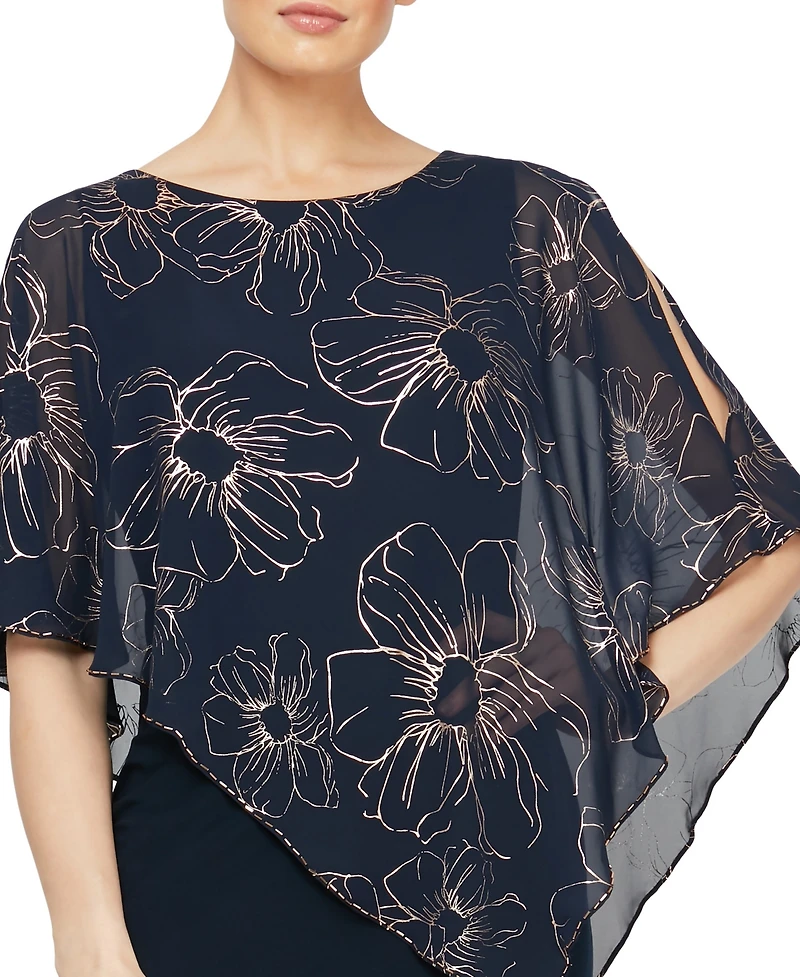 Sl Fashions Women's Crewneck Mini Sheath Dress