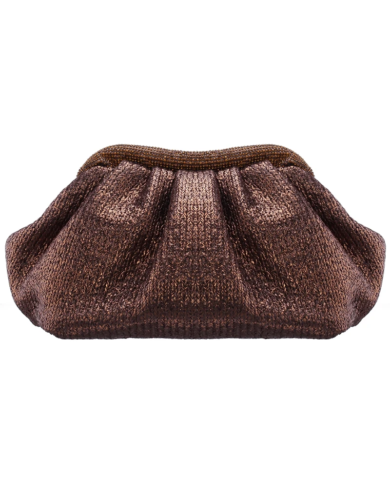 Nina Zayla Straw Small Clutch Handbag