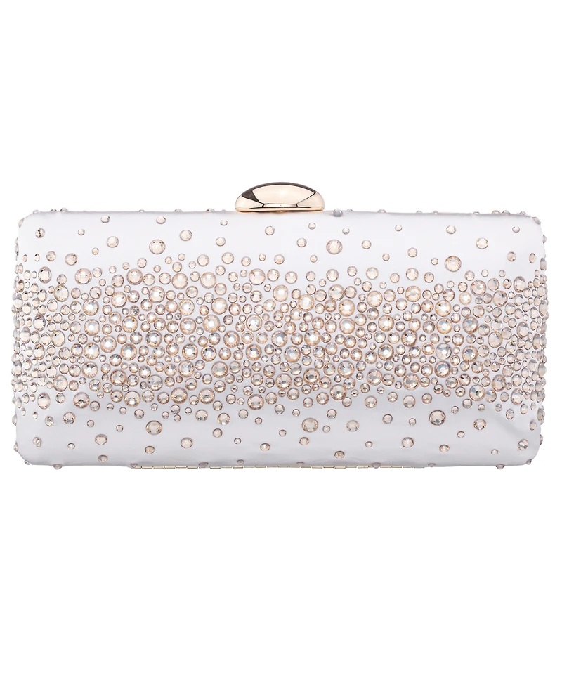 Nina Crystal Scatter Pattern Minaudiere Small Clutch Handbag